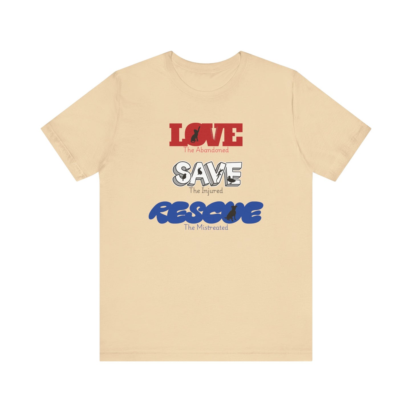 Love Save Rescue -Unisex Jersey Short Sleeve Tee