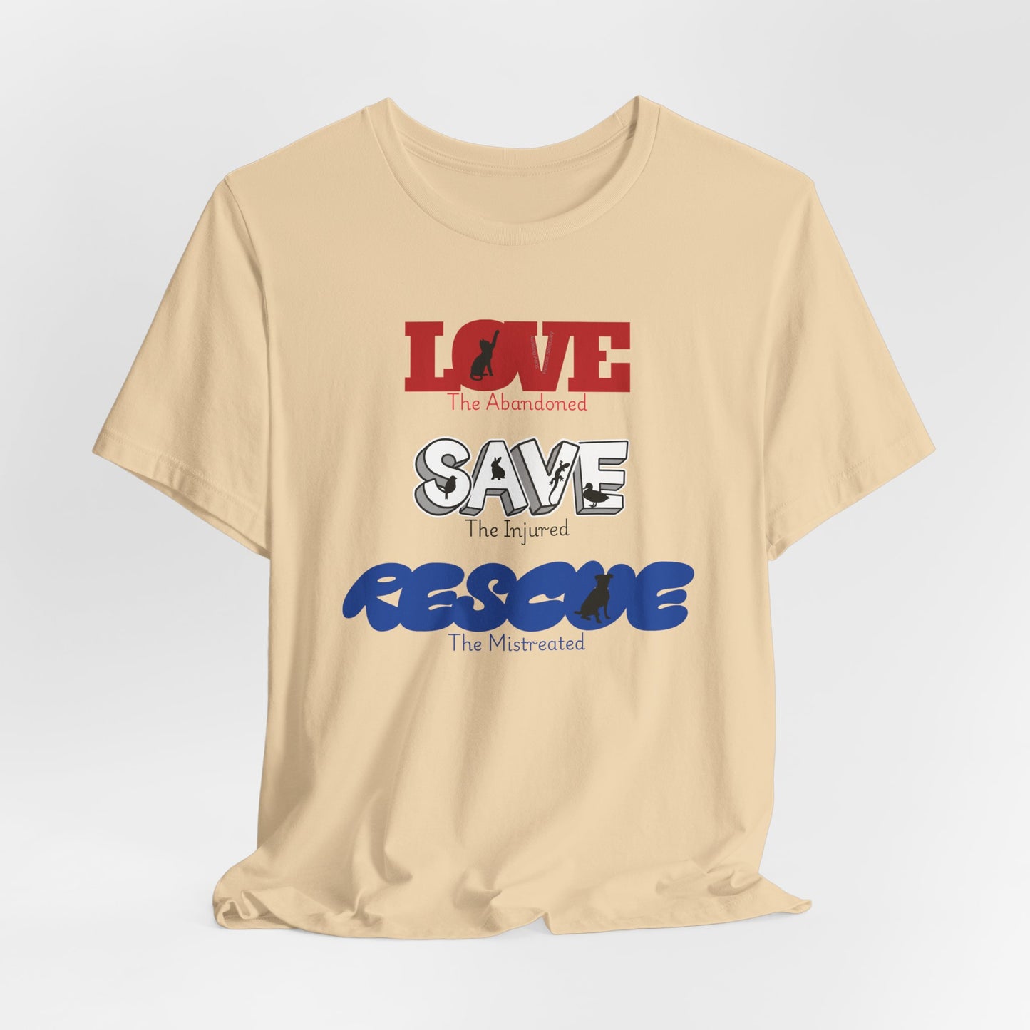 Love Save Rescue -Unisex Jersey Short Sleeve Tee