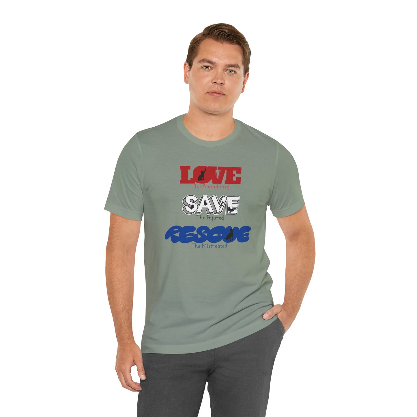 Love Save Rescue -Unisex Jersey Short Sleeve Tee