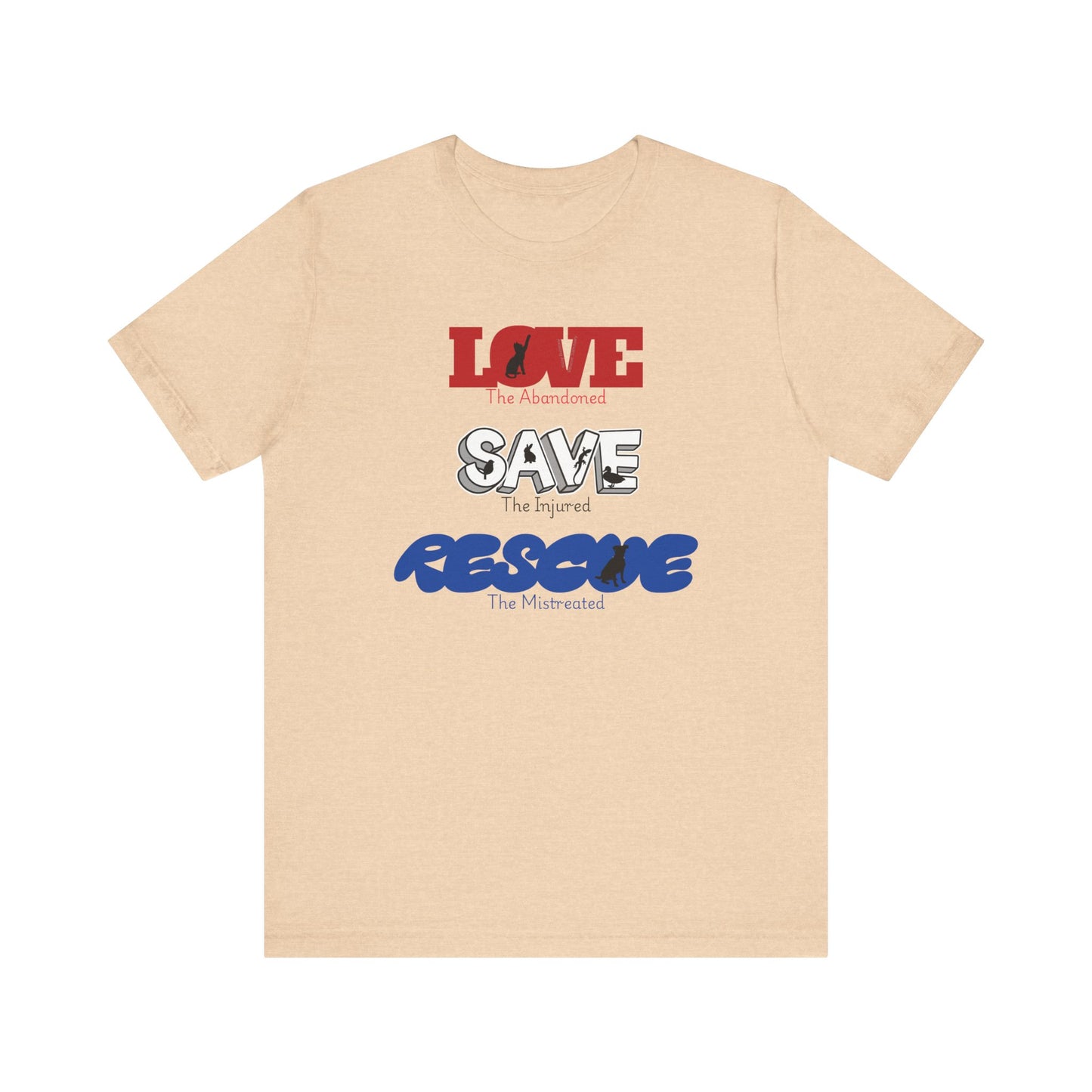 Love Save Rescue -Unisex Jersey Short Sleeve Tee