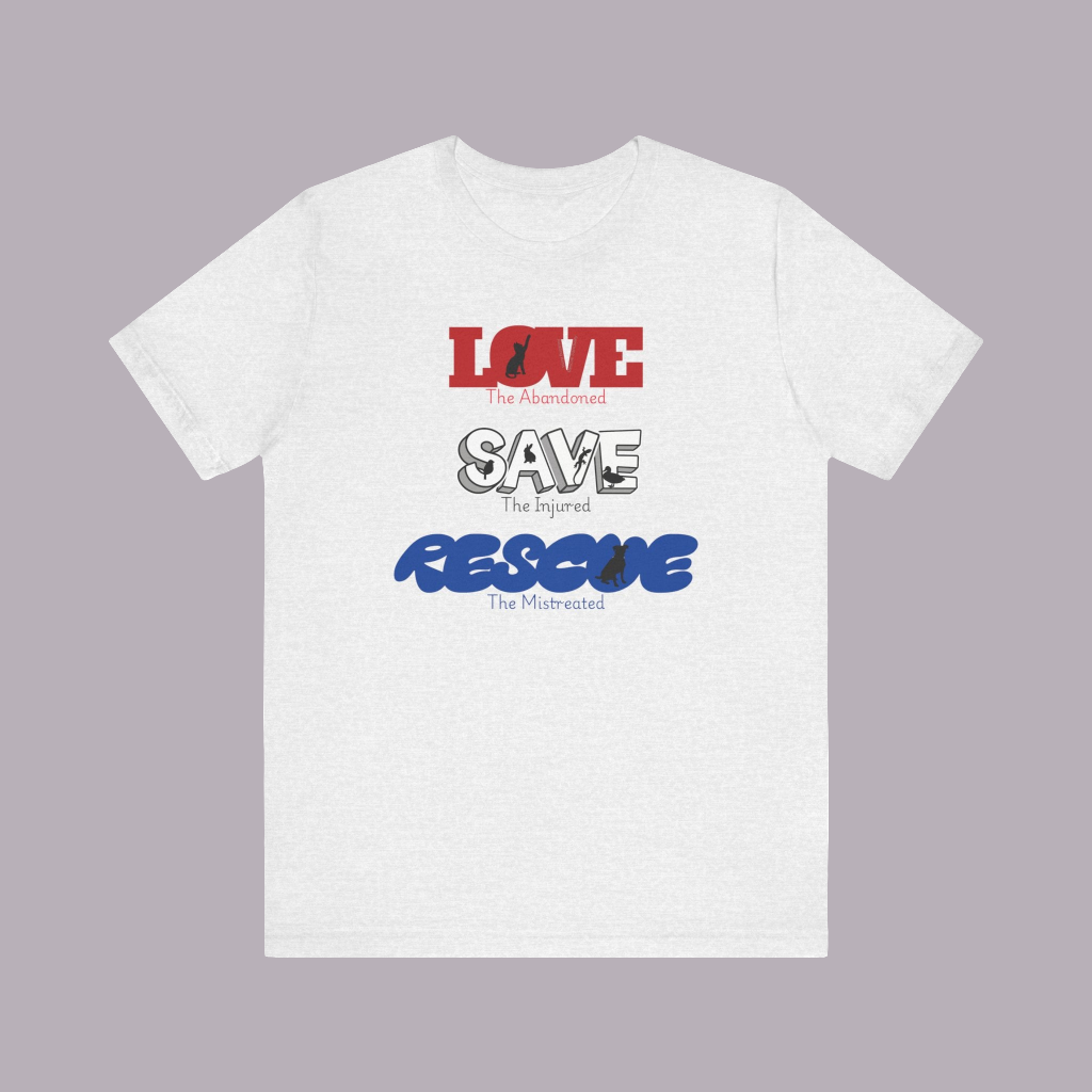Love Save Rescue -Unisex Jersey Short Sleeve Tee