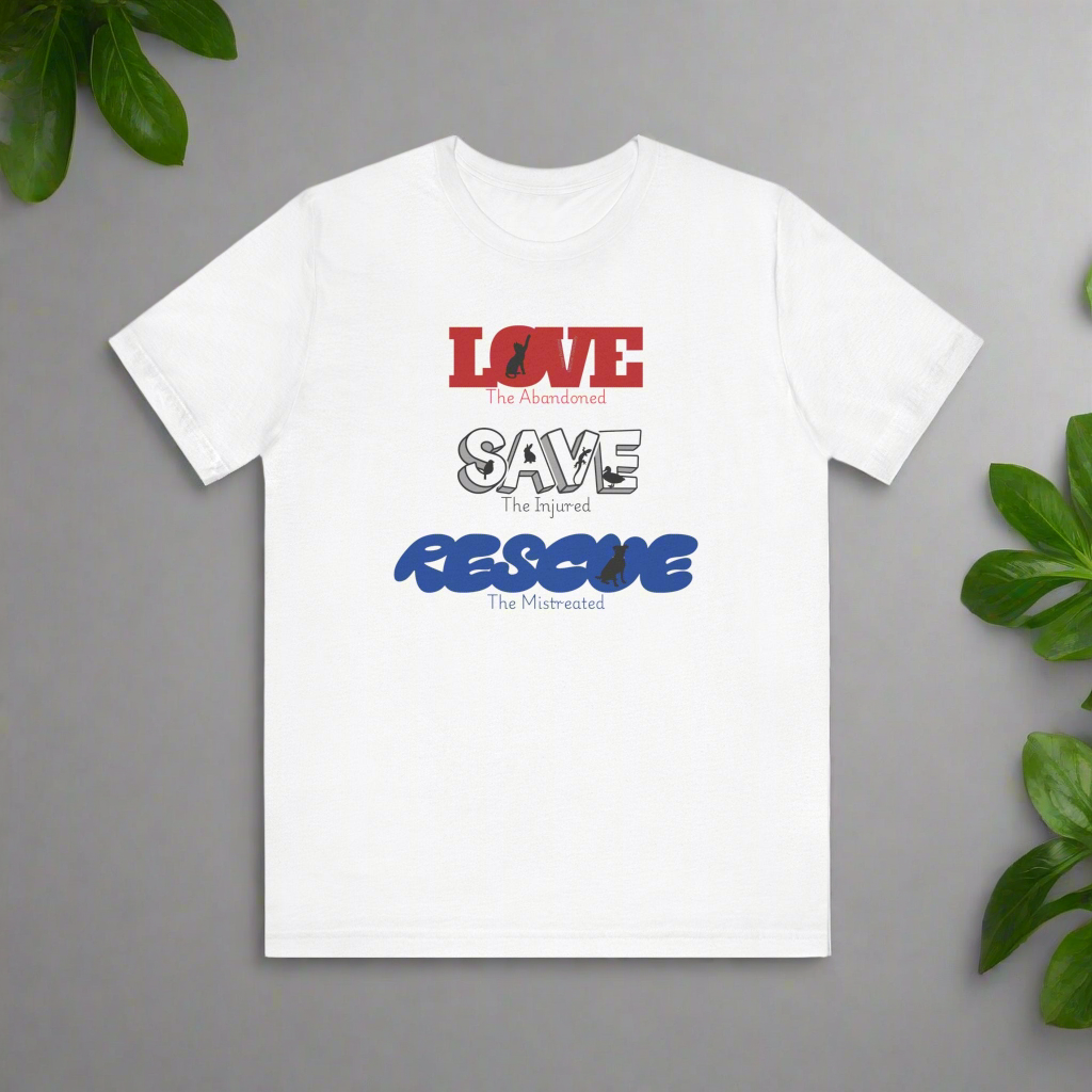 Love Save Rescue -Unisex Jersey Short Sleeve Tee