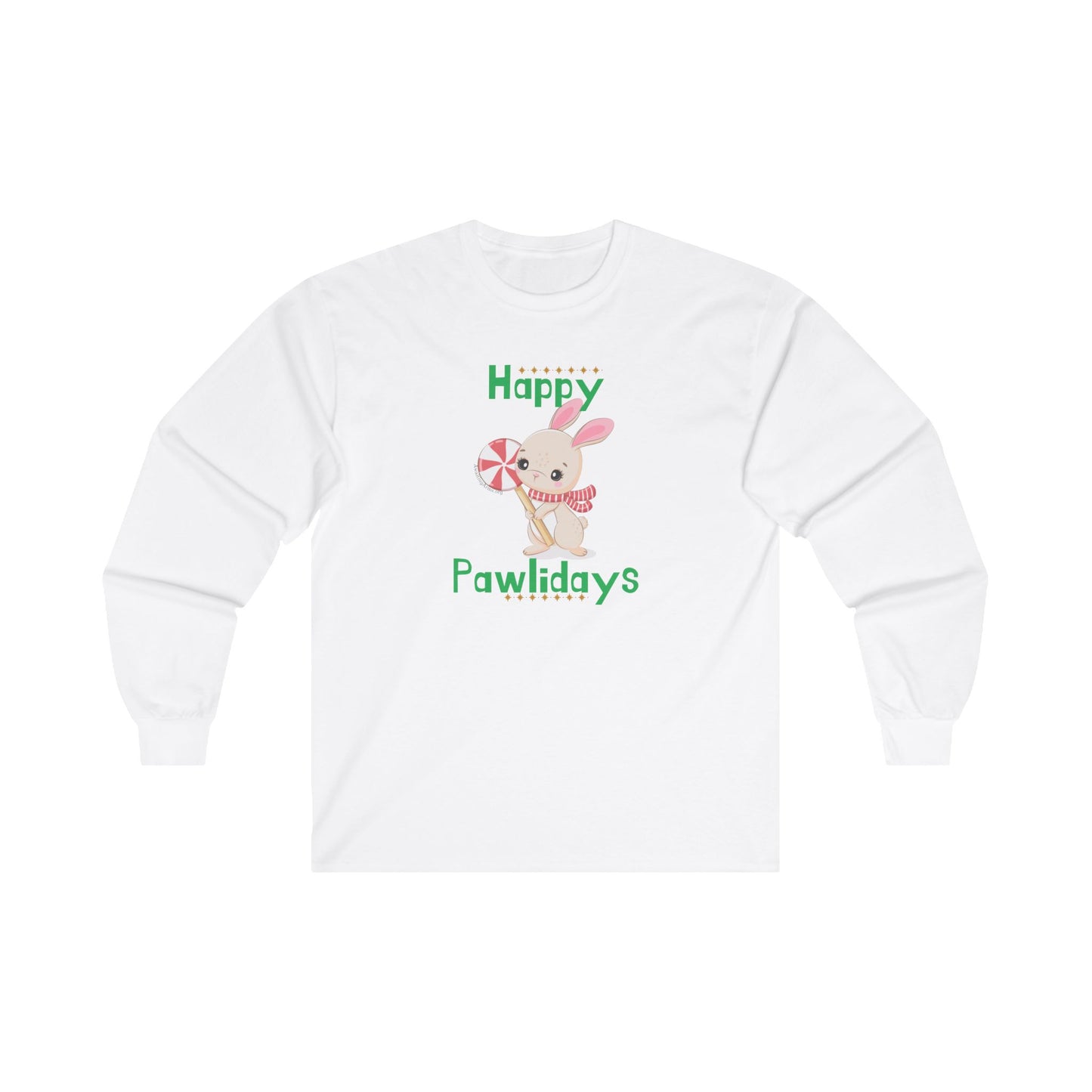 Happy Pawlidays Bunny -Unisex Ultra Cotton Long Sleeve Tee