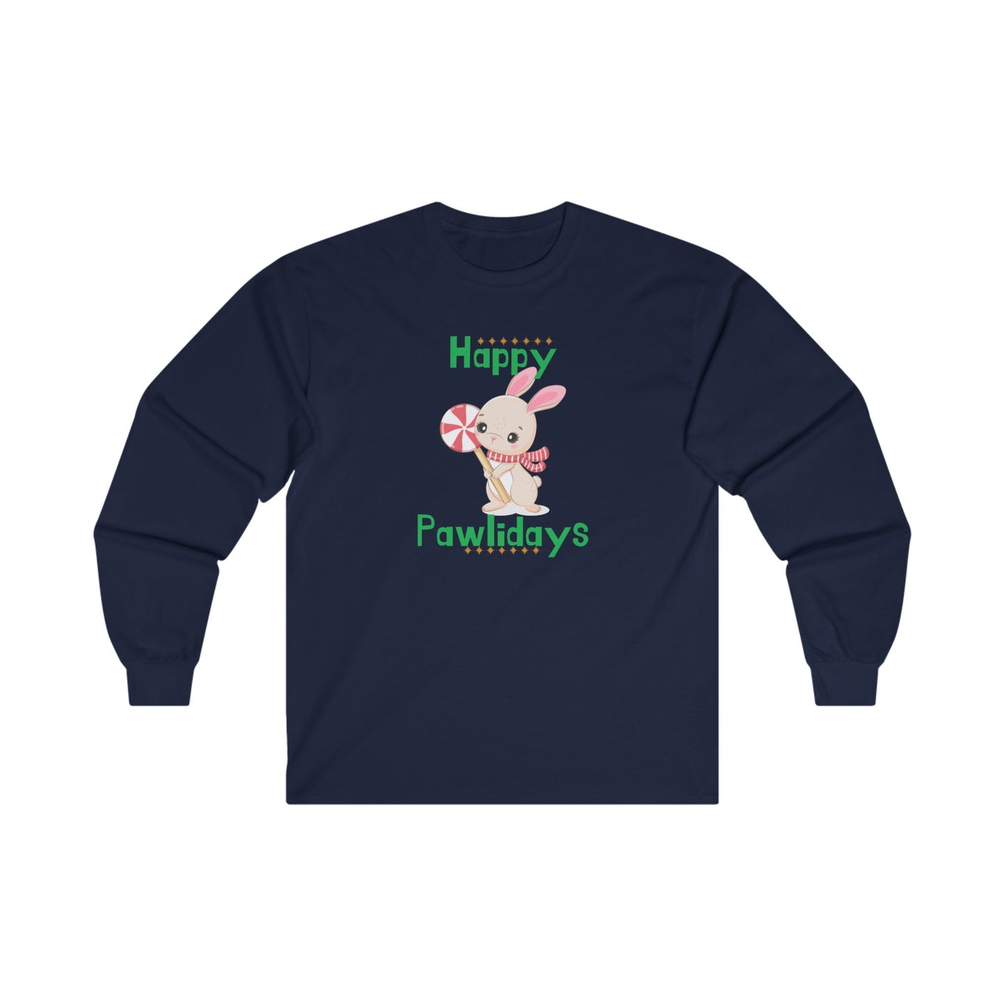 Happy Pawlidays Bunny -Unisex Ultra Cotton Long Sleeve Tee