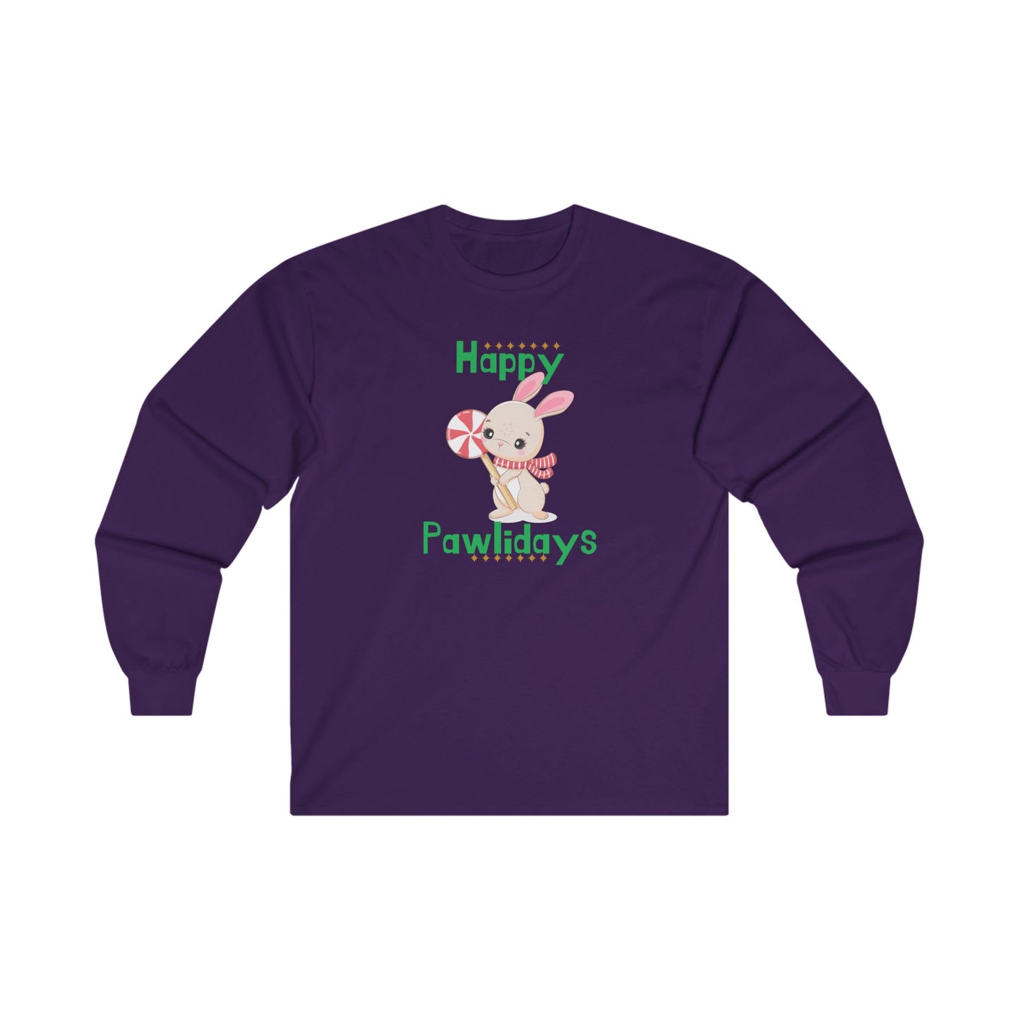 Happy Pawlidays Bunny -Unisex Ultra Cotton Long Sleeve Tee