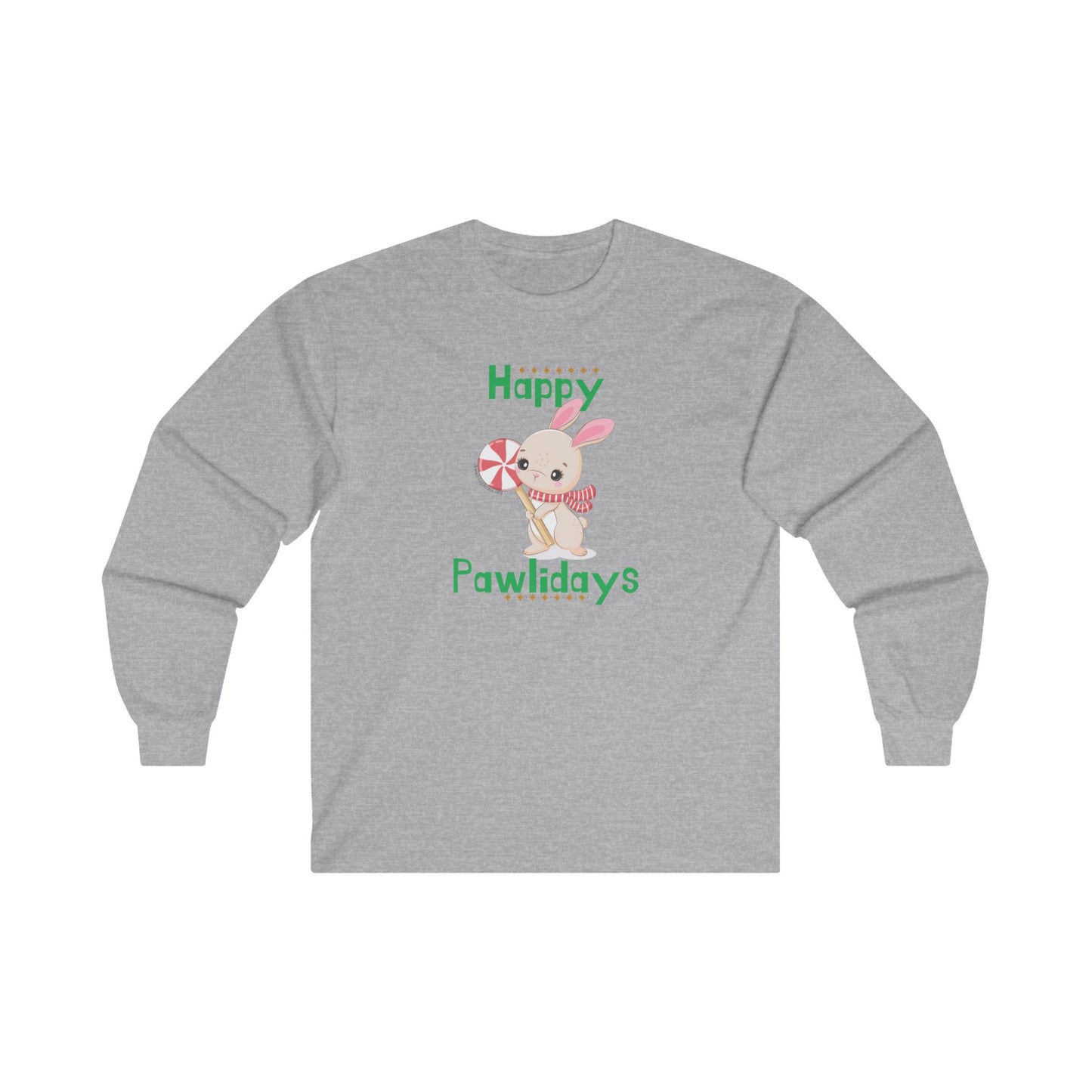 Happy Pawlidays Bunny -Unisex Ultra Cotton Long Sleeve Tee